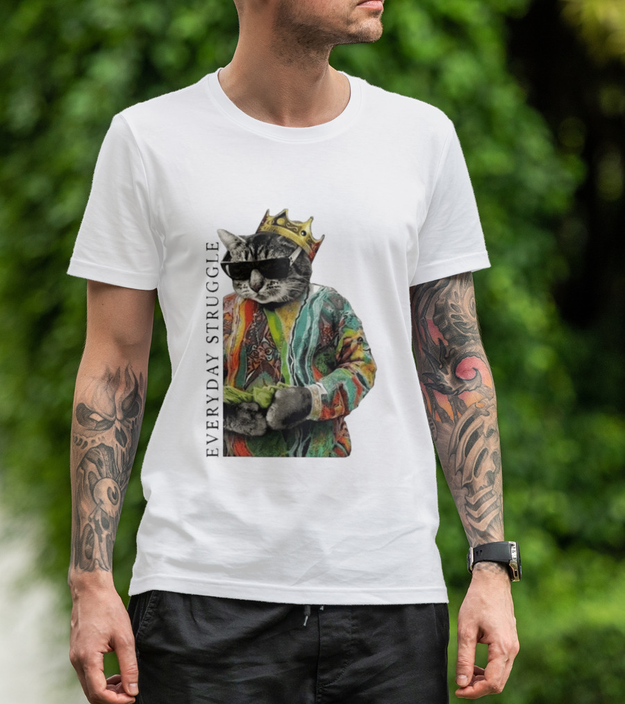 Scottie Barnes Everyday Struggle Cat In Colorful Crowned Outfit T-Shirt