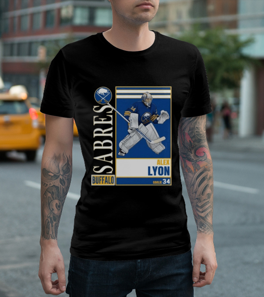 Buffalo Sabres Alex Lyon Goalie 34 Hockey T-Shirt