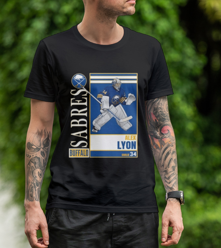 Buffalo Sabres Alex Lyon Goalie 34 Hockey T-Shirt