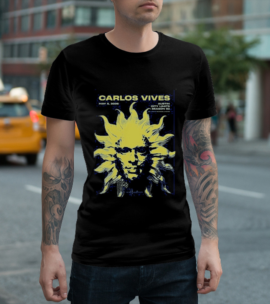 Carlos Vives May 05 2026 Austin Texas Concert Sun T-Shirt