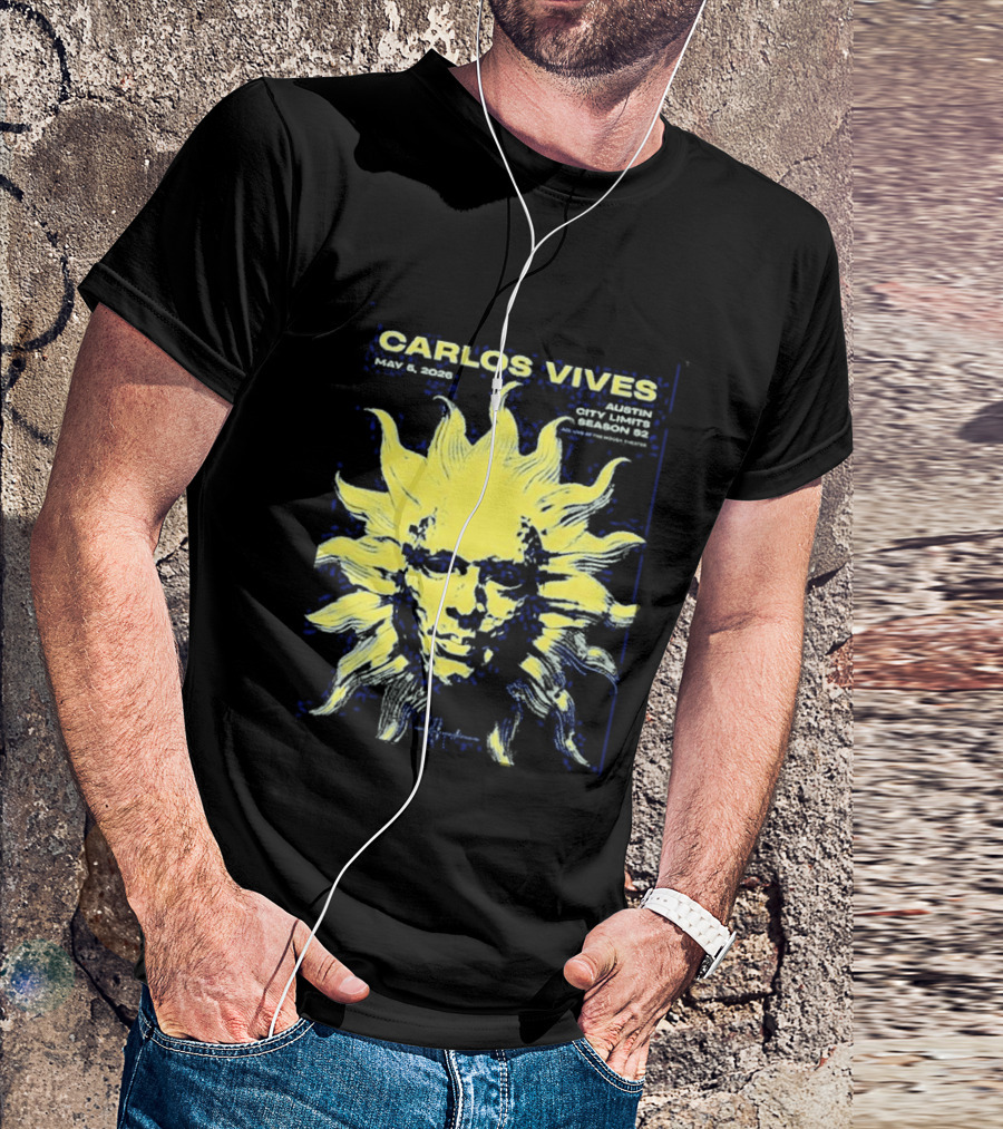 Carlos Vives May 05 2026 Austin Texas Concert Sun T-Shirt