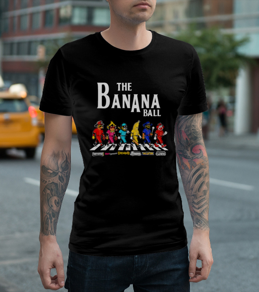 The Banana Ball Bananas Firefighters Clowns Animals Tailgaters Parade Crossing T-Shirt
