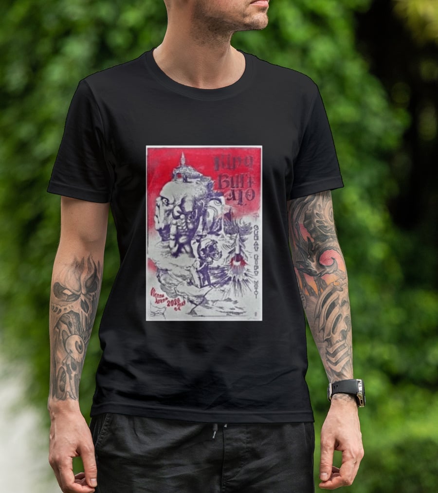 King Buffalo Vienna Arena May 4 2026 Concert Art Featuring Surreal Imagery And Space T-Shirt