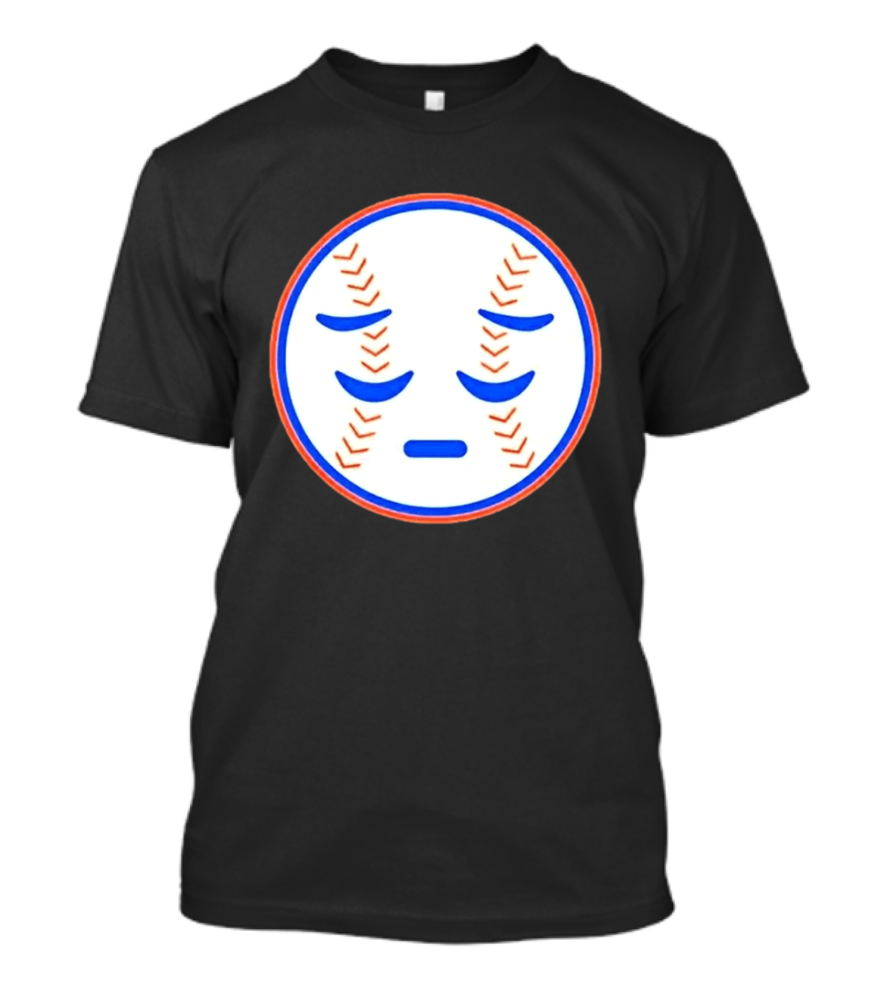 Disappointed Baseball Face New York Mets Emojis T-Shirt