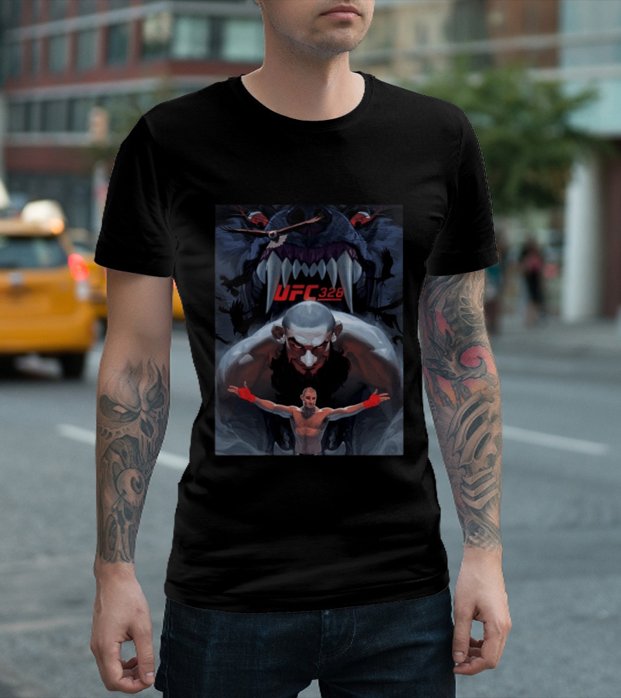 UFC 328 The Hunt Is On By Ognjen Sporin Fighter And Beast T-Shirt
