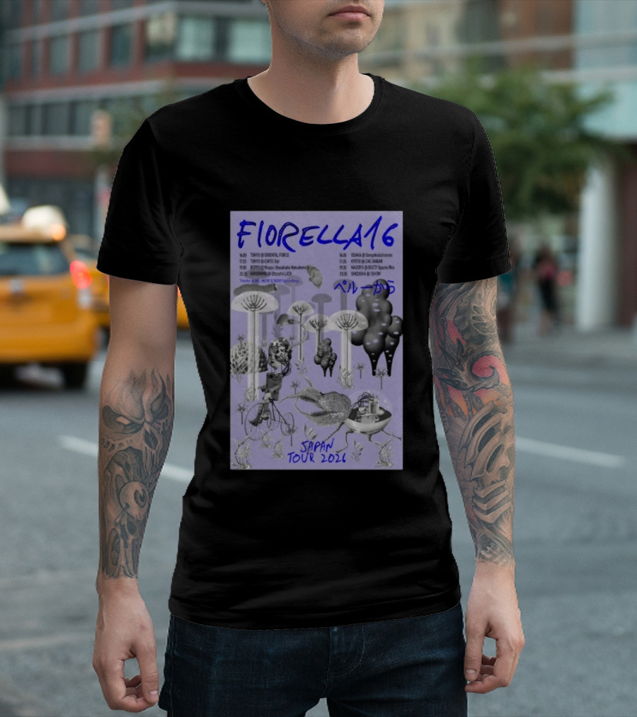 FIORELLA 16 Japan Tour 2026 Tokyo Osaka Kyoto Nagoya Sendai Shizuoka Psychedelic T-Shirt