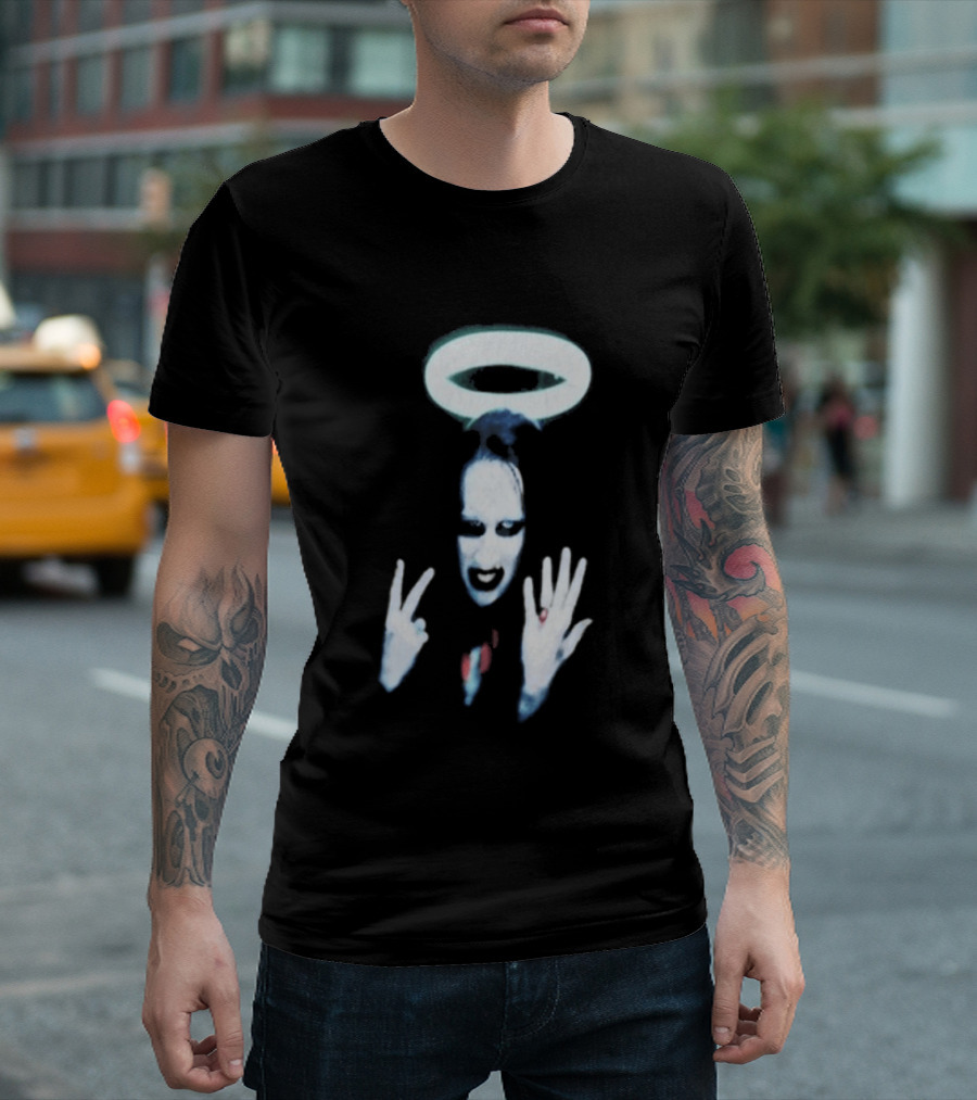 Wyco 1997 Marilyn Manson Angel Halo Gesture T-Shirt