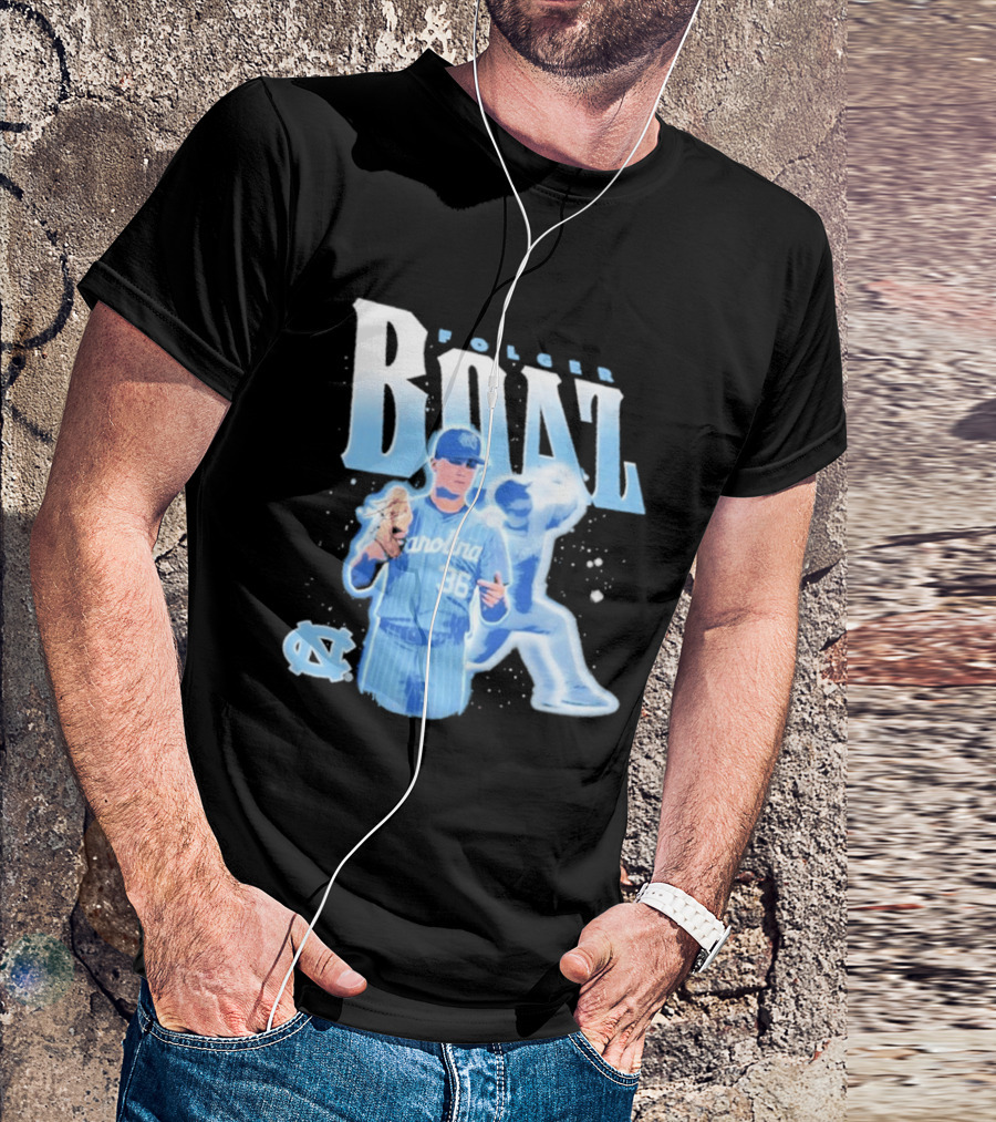 Folger Boaz Carolina Tar Heels Baseball 36 North Carolina Illustrated T-Shirt