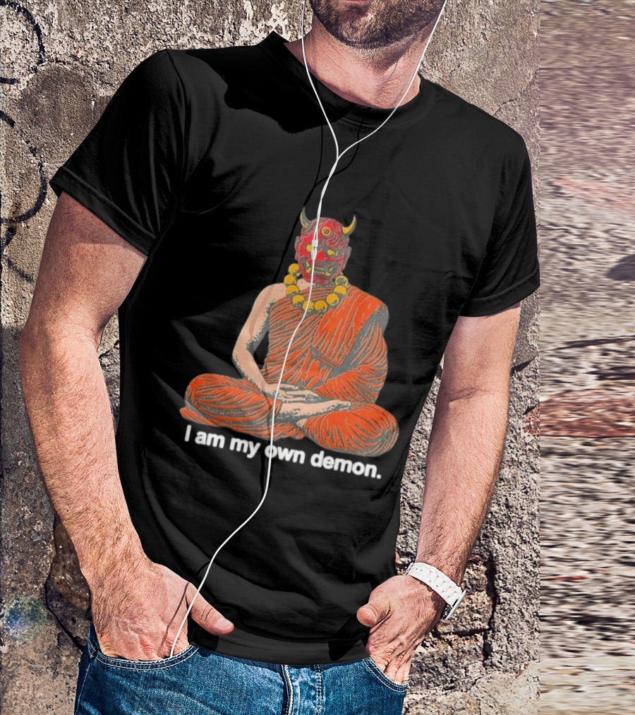 I Am My Own Demon Buddhist Mask Meditation T-Shirt