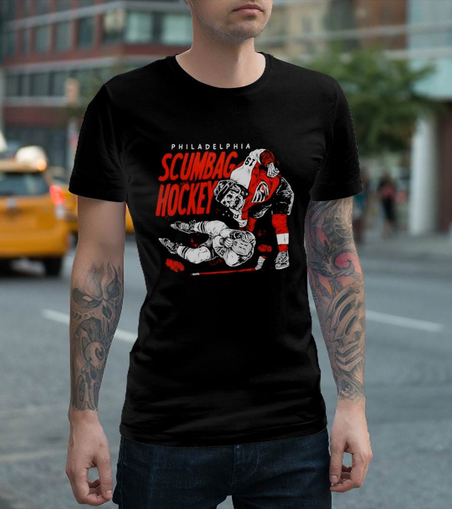 Philadelphia Scumbag Hockey Skeleton Garnet Hathaway NHL 2026 T-Shirt
