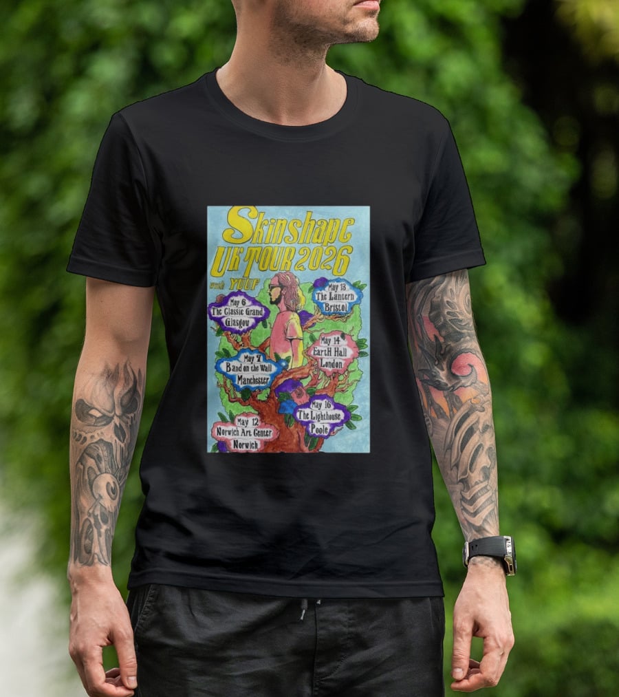 Skinshape UK Tour 2026 Glasgow Manchester Norwich Bristol London Poole With Yuuf T-Shirt