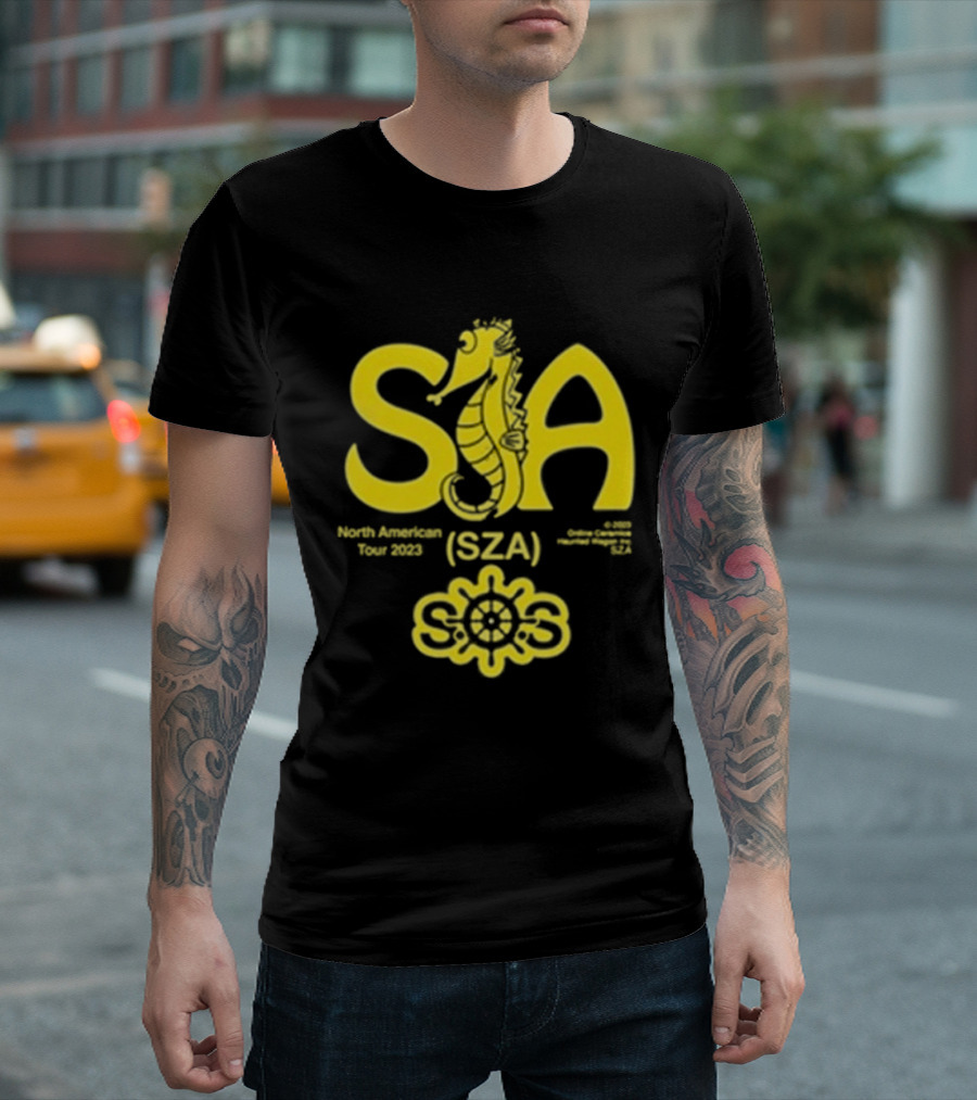Sza Seahouse North American Tour 2023 Seahorse Sos T-Shirt