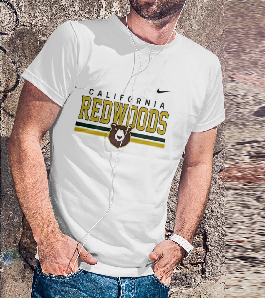 California Redwoods Lacrosse Stripe Nike Bear T-Shirt