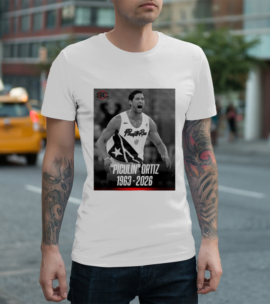 Piculín Ortiz Puerto Rico Basketball Legend 1963 2026 T-Shirt