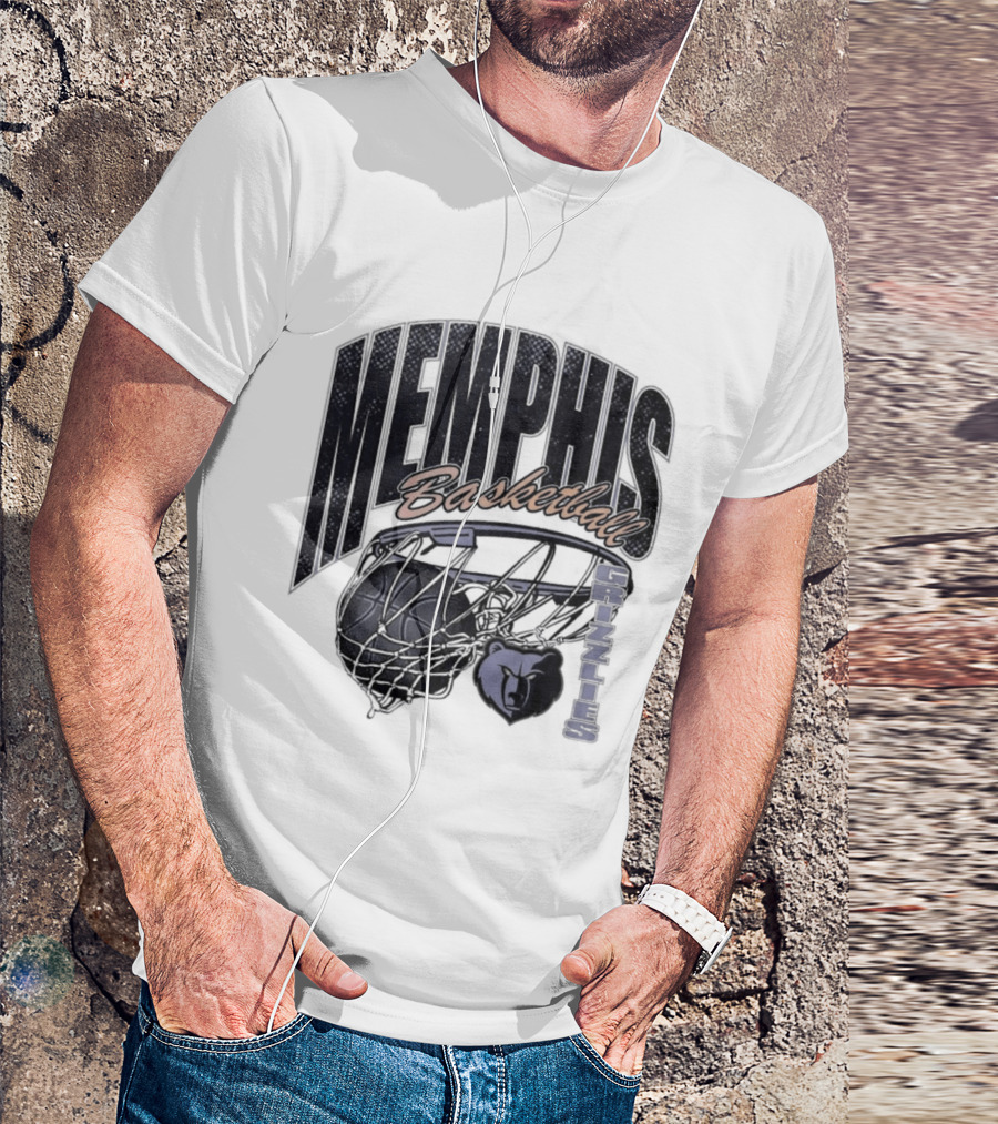 Memphis Basketball Swish With Bear And Hoop T-Shirt