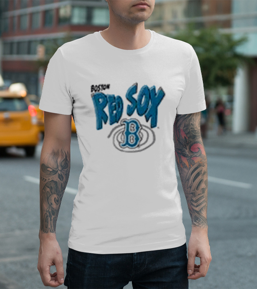 Boston Red Sox Psychedelic B Logo Swirl T-Shirt