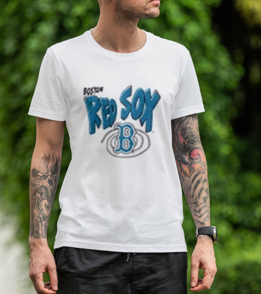 Boston Red Sox Psychedelic B Logo Swirl T-Shirt