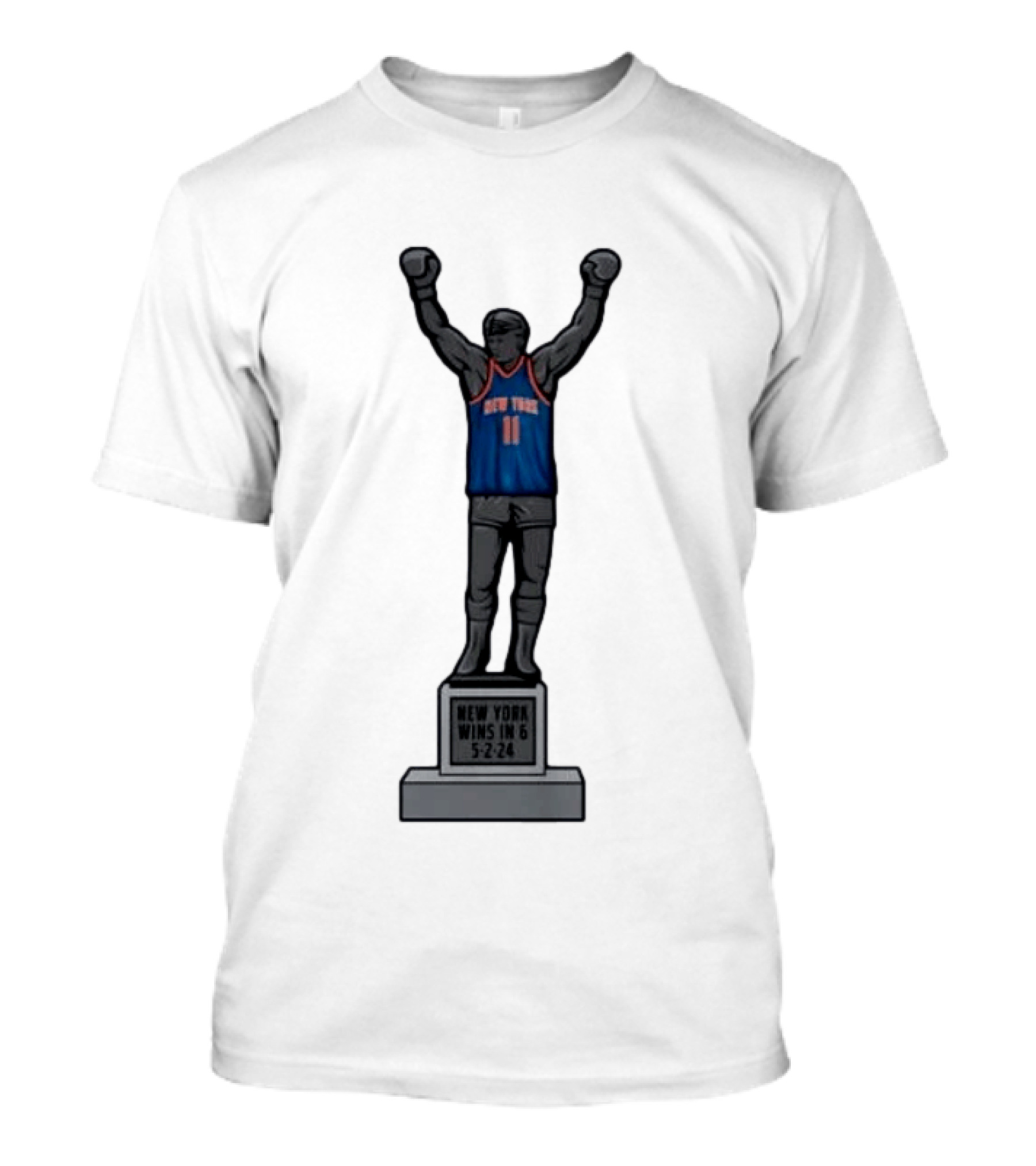 Jalen Brunson 11 New York Wins In 6 5 2 24 Bobblehead Knicks T-Shirt