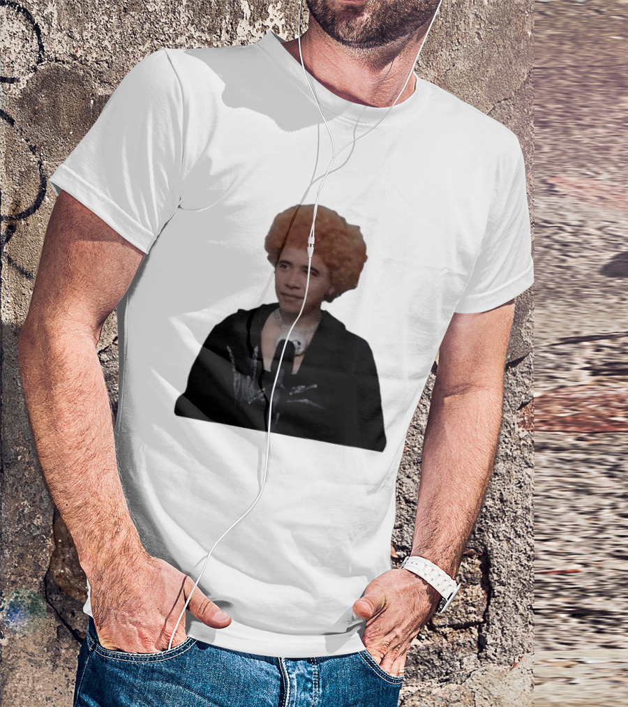 Obama Spice Meme Satirical Icon With Afro Wig T-Shirt
