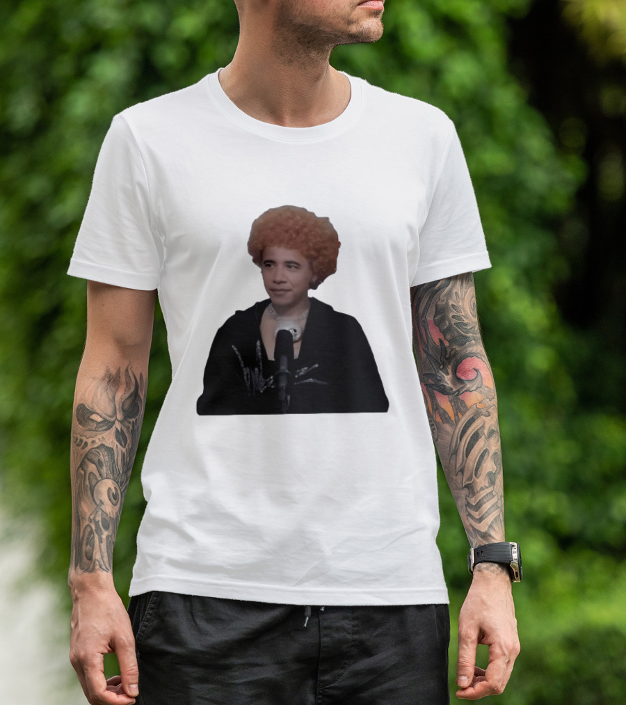 Obama Spice Meme Satirical Icon With Afro Wig T-Shirt