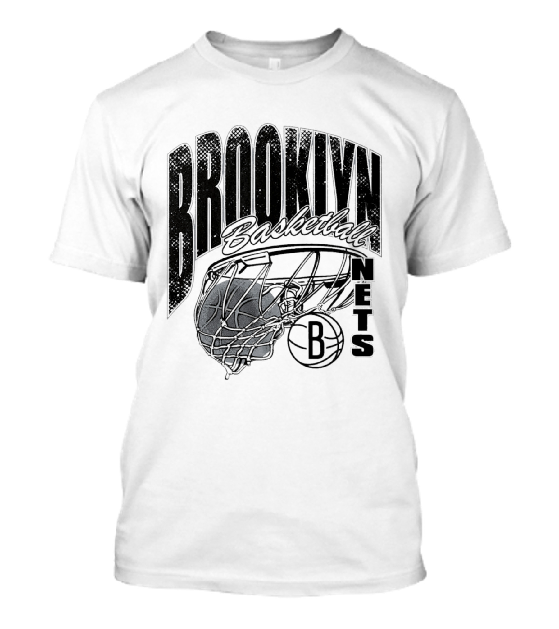Brooklyn Basketball Nets Swish Ball Script T-Shirt