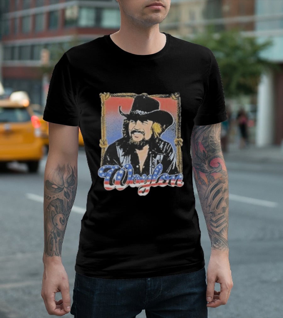 Waylon Jennings Cowboy Americana Country Music Legend T-Shirt