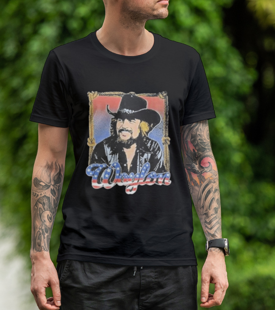 Waylon Jennings Cowboy Americana Country Music Legend T-Shirt