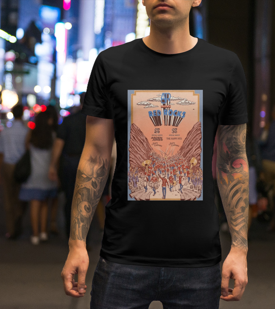AJR Live At Red Rocks June 29 30 2026 Morrison CO Featuring Red Rocks With Special Guests Ardern Jones The Happy Fits T-Shirt