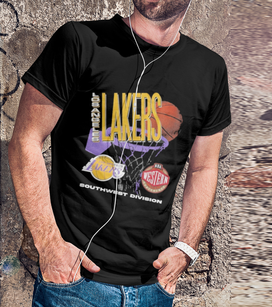 Los Angeles Lakers Southwest Division 90s Basketball Western Conference T-Shirt