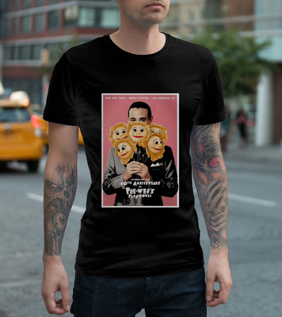 Celebrating The 40th Anniversary Of Pee Wee's Playhouse May 4th 2026 Greek Theatre Los Angeles CA T-Shirt