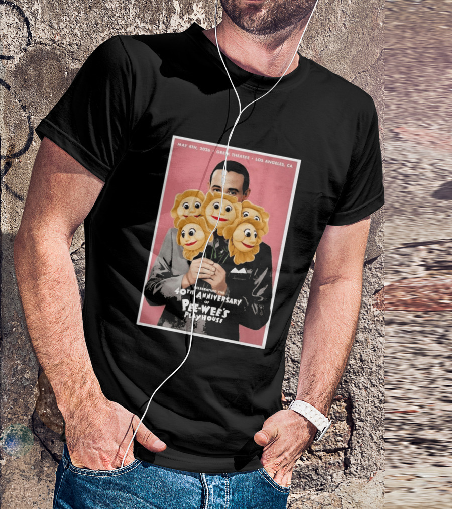 Celebrating The 40th Anniversary Of Pee Wee's Playhouse May 4th 2026 Greek Theatre Los Angeles CA T-Shirt