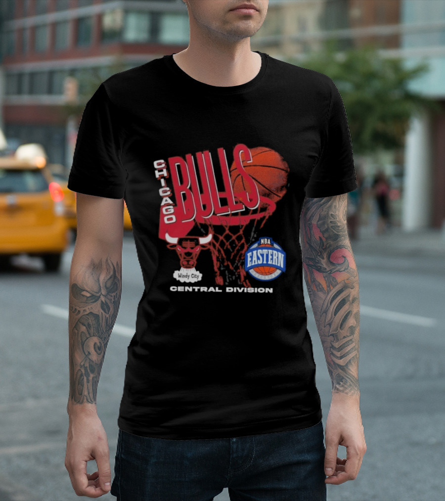 Chicago Bulls Eastern Conference Central Division Hardwood Classics 90s Basketball T-Shirt