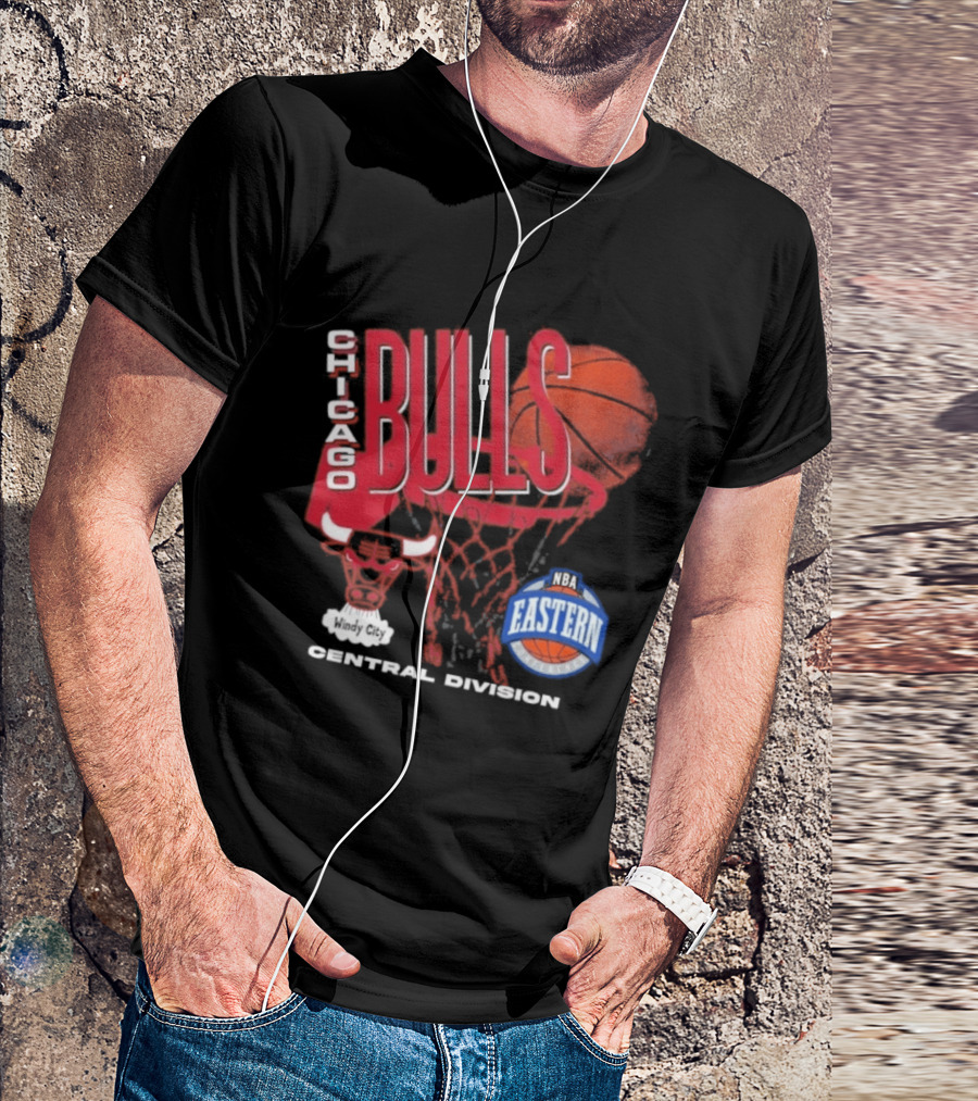 Chicago Bulls Eastern Conference Central Division Hardwood Classics 90s Basketball T-Shirt