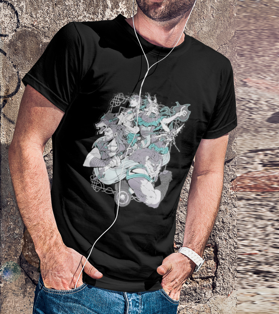 Critical Role Heroes Araman Soldiers Legendary Fantasy Characters T-Shirt
