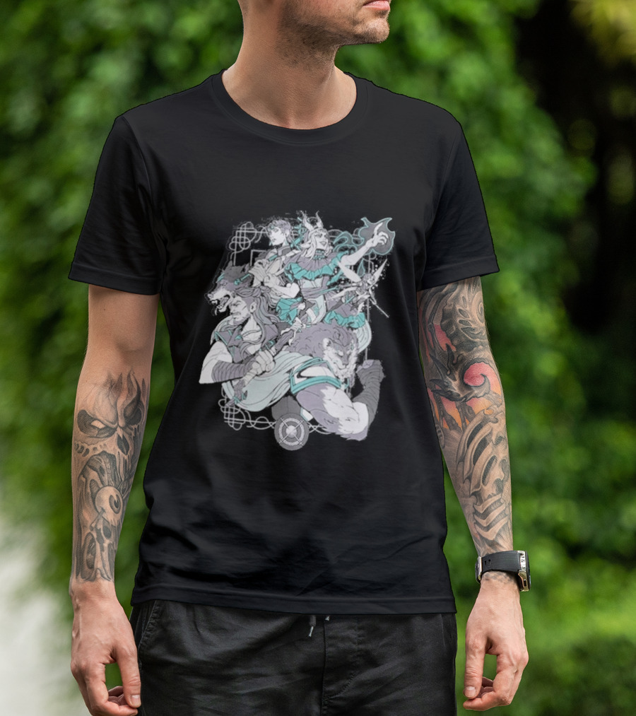 Critical Role Heroes Araman Soldiers Legendary Fantasy Characters T-Shirt