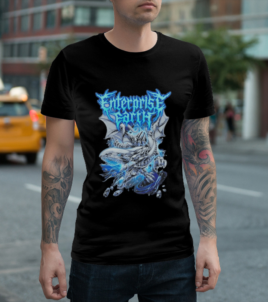 Enterprise Earth Blue Eyes White Dragon Fusion T-Shirt