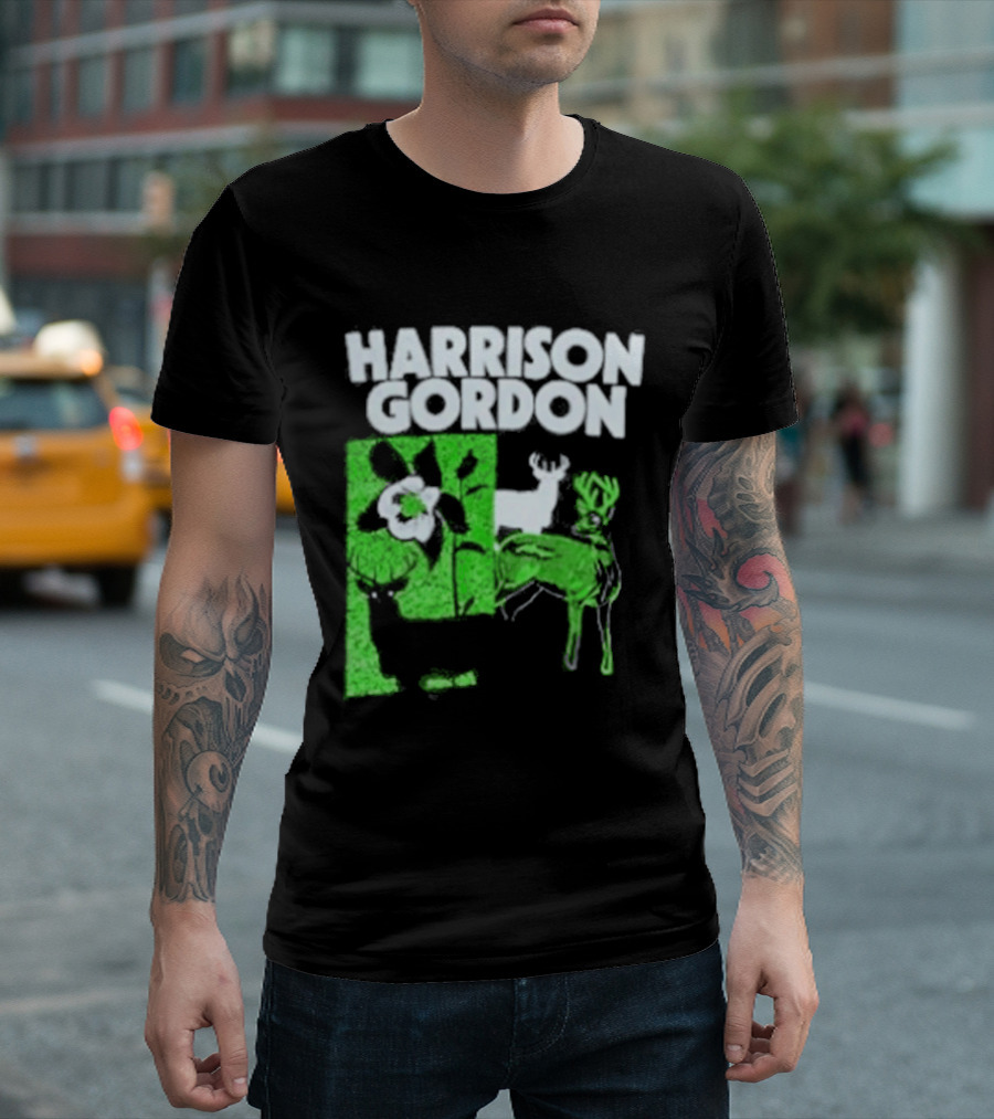 Harrison Gordon Tour Nature Wildlife Deer Flower T-Shirt