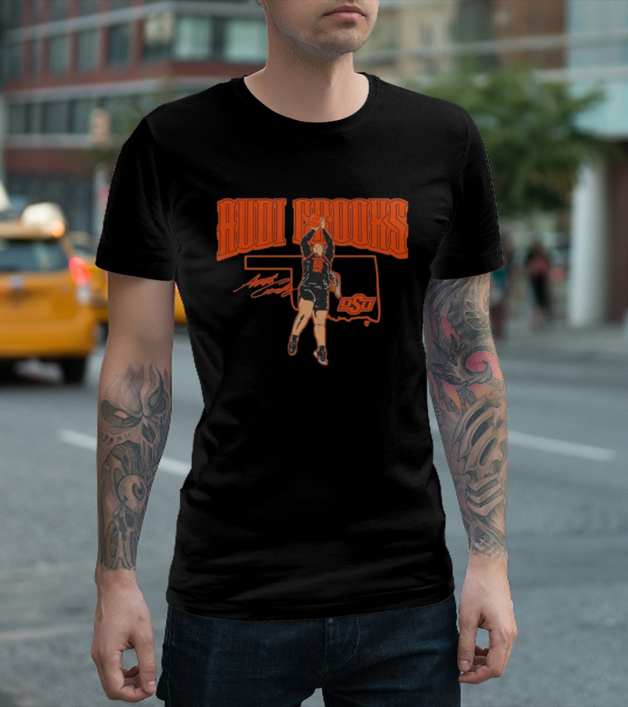 Audi Crooks Oklahoma State Basketball OSU Star Signature T-Shirt