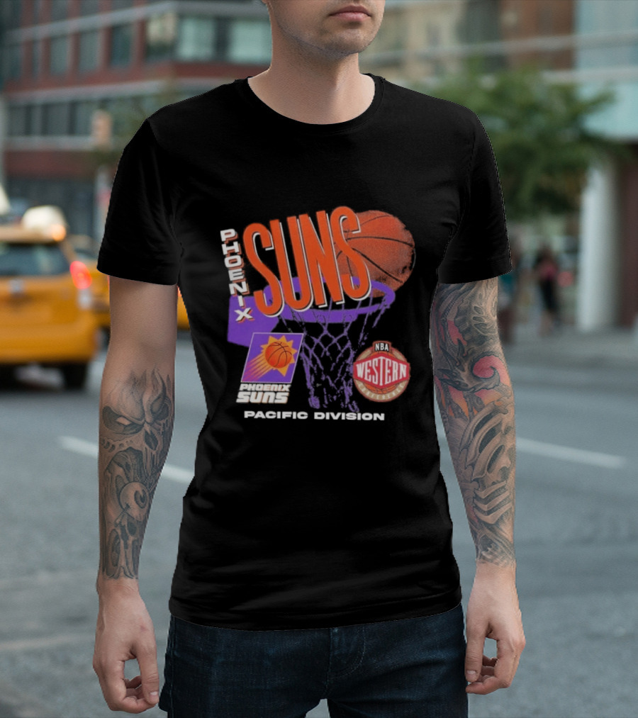 Phoenix Suns 90s Hardwood Classics Pacific Division NBA Western Conference T-Shirt