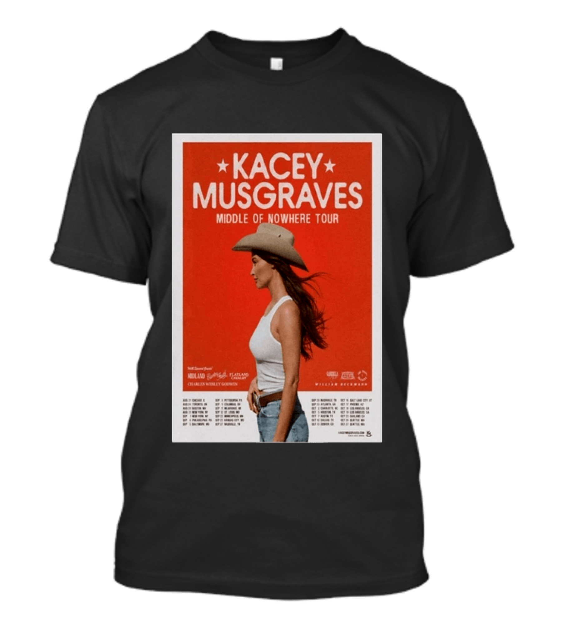 Kacey Musgraves Middle Of Nowhere Tour 2026 Concert Country Music Event T-Shirt