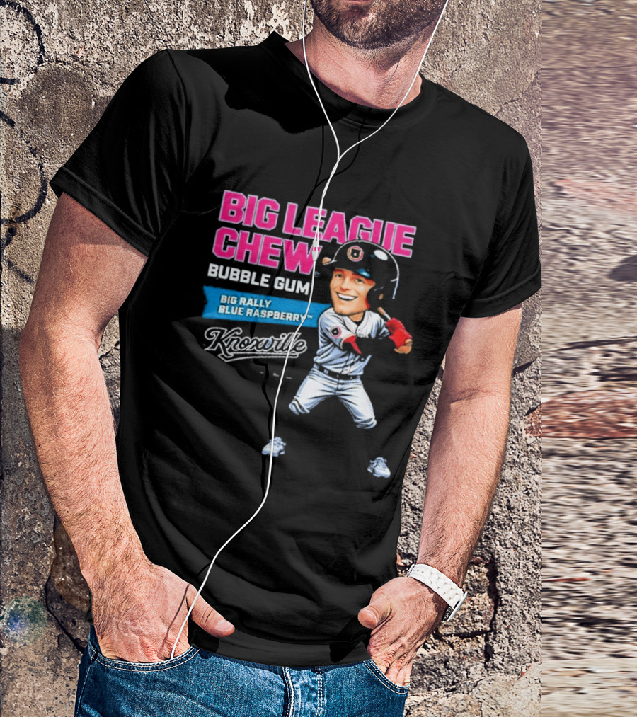Big League Chew Bubble Gum Big Rally Blue Raspberry Knoxville Smokies T-Shirt