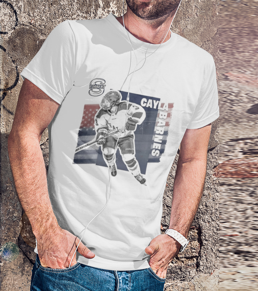 Cayla Barnes Ice Hockey Team PWHL 2026 Blue Red T-Shirt