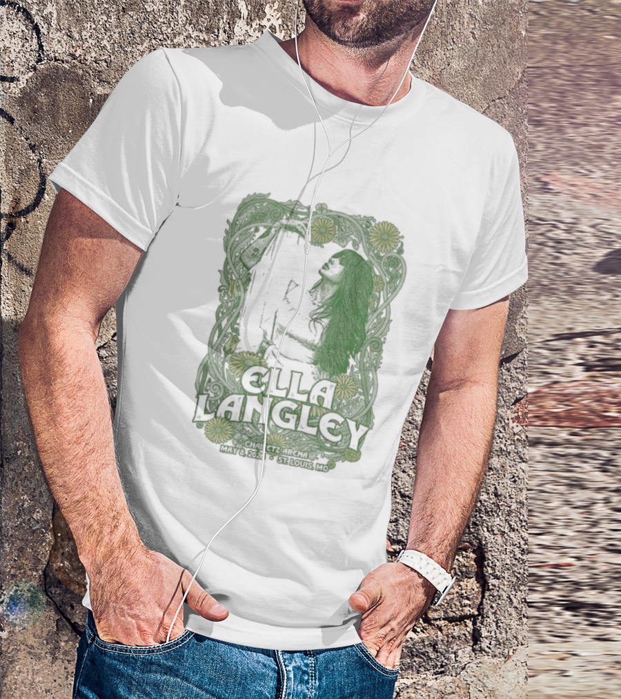 Ella Langley St. Louis Tour May 8 2026 Flowers And Guitar T-Shirt