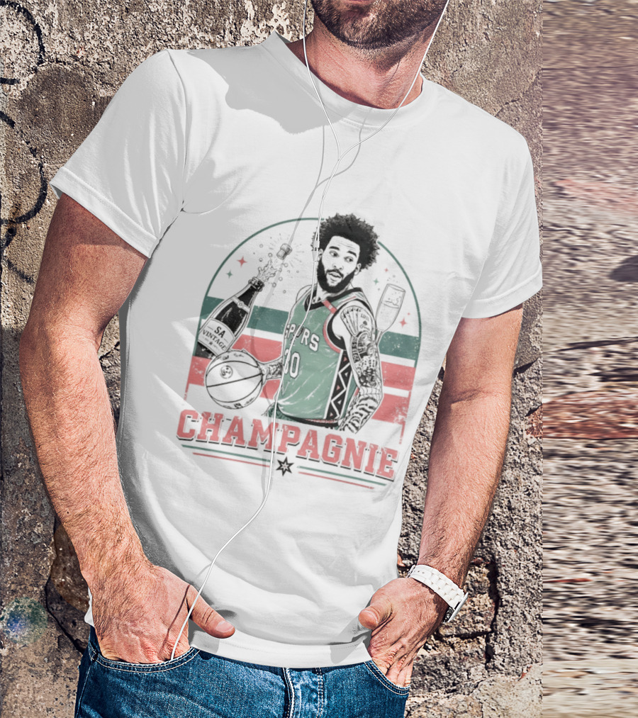 Julian Champagnie San Antonio Spurs Basketball 90s T-Shirt