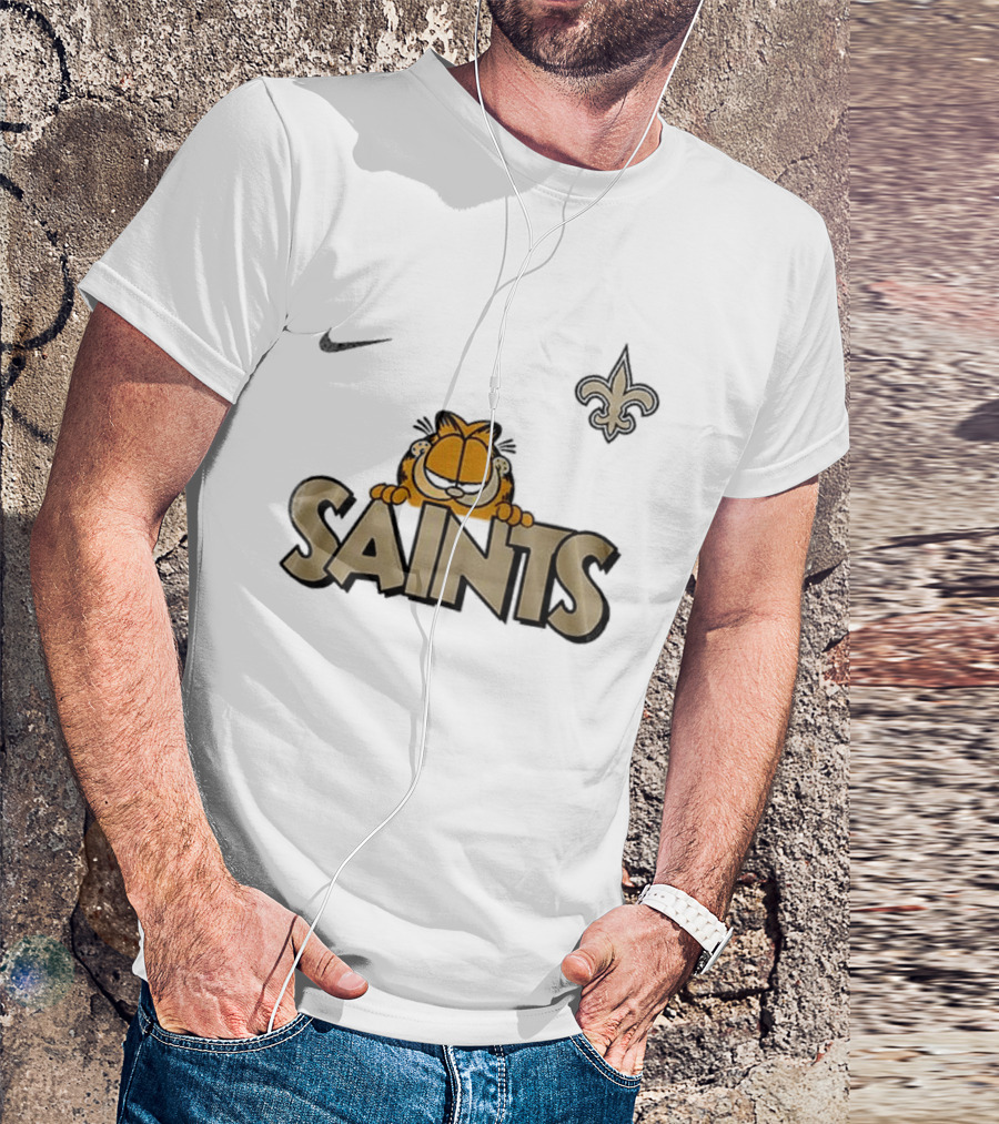 New Orleans Saints Garfield Nike Fleur De Lis T-Shirt