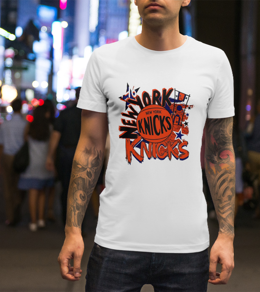 New York Knicks Hardwood Classics Play By Play Vintage Team Basketball T-Shirt