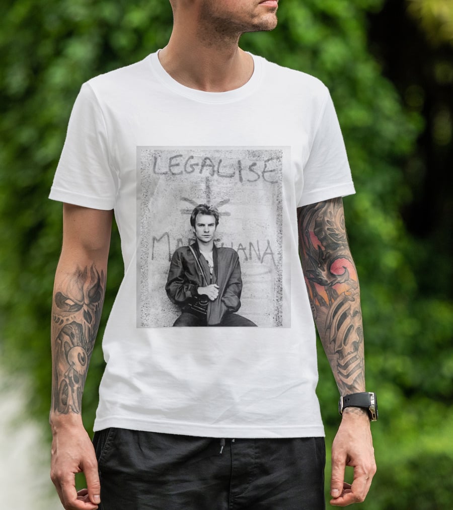 Sting 1980 Tour The Police Ireland Stone Wall T-Shirt