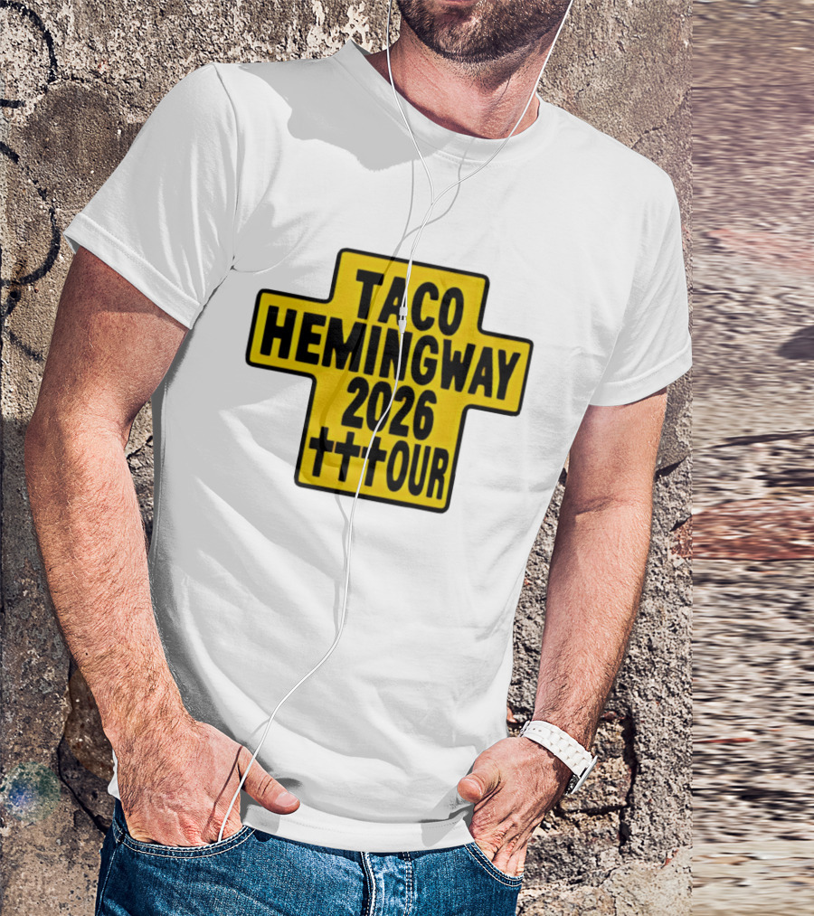 Taco Hemingway 2026 Tour Cross Symbol With Triple Crosses T-Shirt