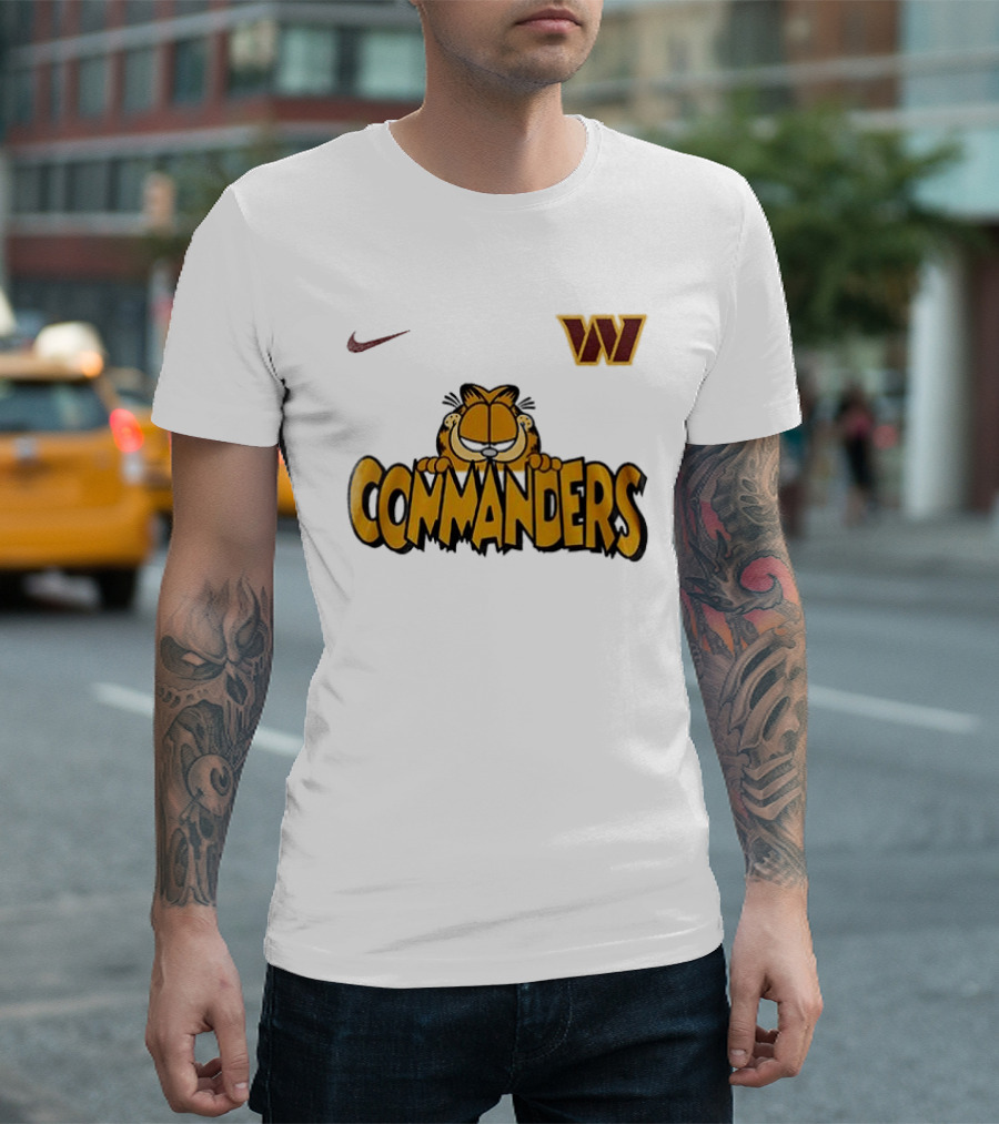 Nike Washington Commanders Garfield Collaboration Football Fan Collection T-Shirt