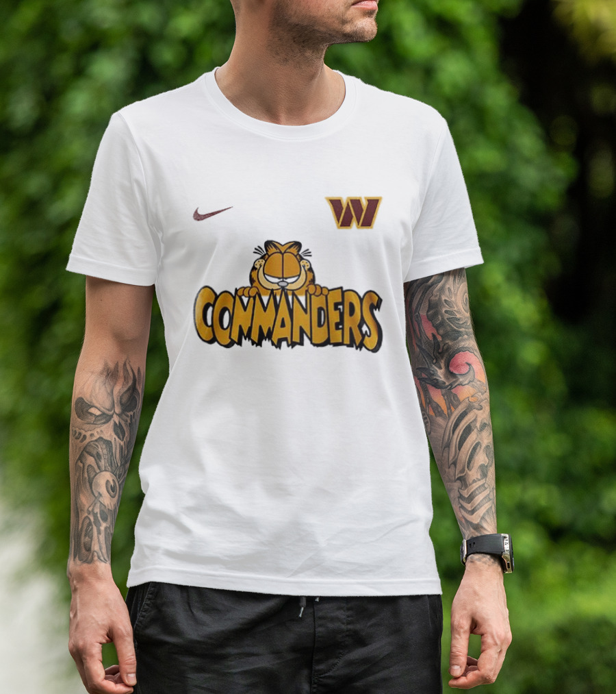Nike Washington Commanders Garfield Collaboration Football Fan Collection T-Shirt